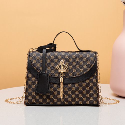 4 PCS Contrast Color Bag Cover Women's Shoulder Small Square Bag Cute Metal Crossbody Mobile Phone Coin Purse Chain Handbag