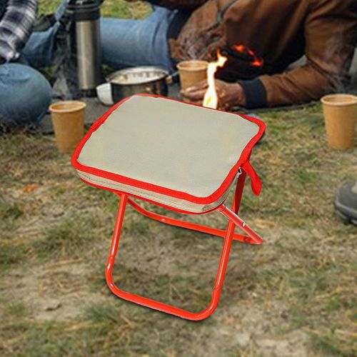 Camping Stool, Portable Mini Folding Stool, Lightweight Camp Chair for Fishing Hiking, Compact Collapsible Travel Footstool with Self Zippered Bag for Outdoor, Beach, Backyard, Lawn,Picnic