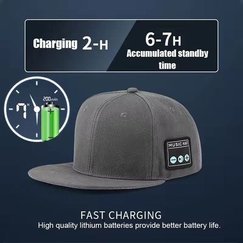 Bluetooth Sports Music Hat Headphone Dual Speaker Wireless Music Running Earphone with Mic Adjustable Baseball Cap Smart Speaker