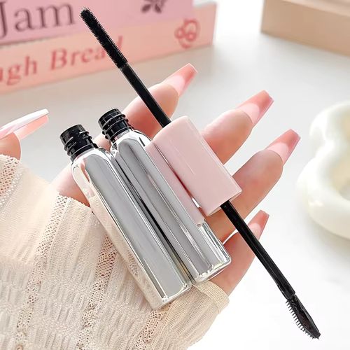 2pc 2in1 Mascara Brush (Waterproof) Black Mascara (Lengthening) Smudge-proof Natural Curl Fine Brush Head Mascara Eyelash Extender Makeup Tools