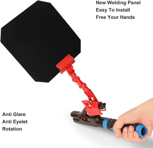 Adjustable Clip On Welding Panel Red Bracket Portable Welding Blackout Panel Protecting the Face for Industry Workshop