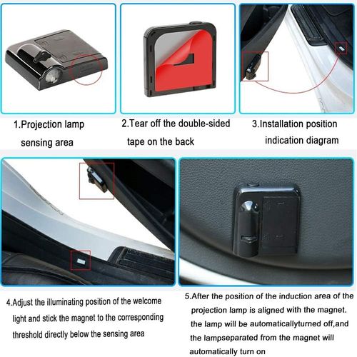 2 Pack Car Door Logo Light LED HD