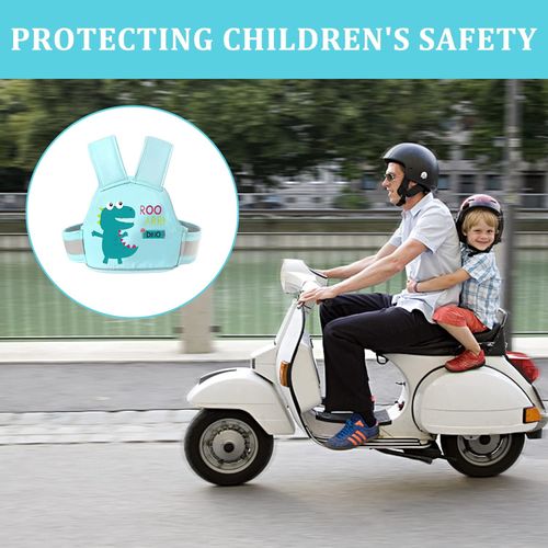 Child Safety Harness Cartoon Kids Motorcycle Safety Harness Adjustable And Breathable Children Passenger Harness With Shoulders