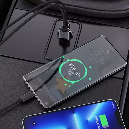 30W Type C Car Charger QC3.0 PD3.0 Mini Metal Dual USB Fast Charging Adapter