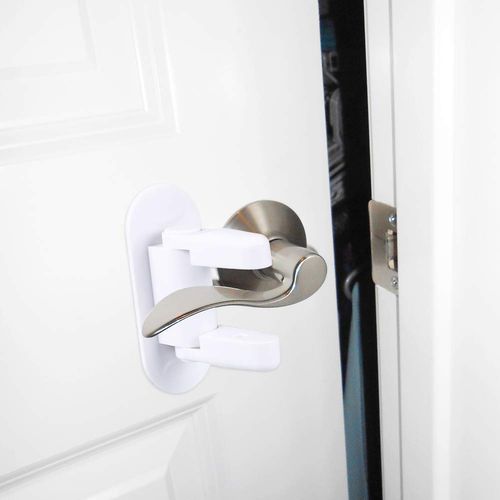 2pcs Child Safety Locks Door Handle Fixed Lock Baby Bnti-opening Door Lock Dynamic Function Safety Lock Punch-free