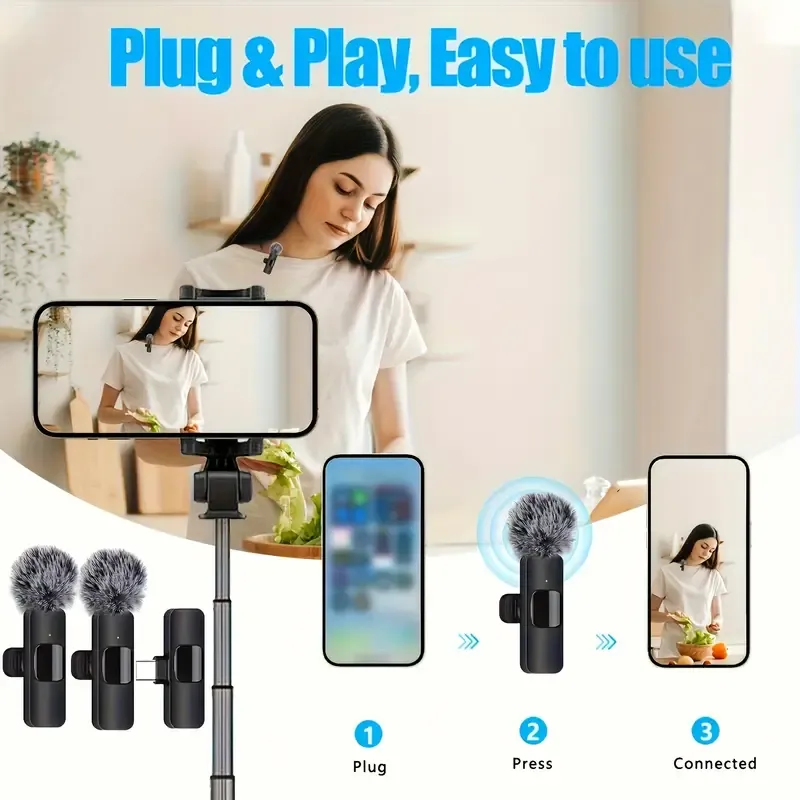 2.4G wireless lavalier microphone K9 Wireless Lavalier Microphone Mobile phone small microphone