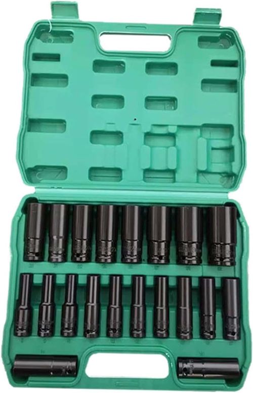 20 Pieces Drive Impact Socket Set Heavy Duty Steel Hexagon Socket Set Ratchet Wrench Sockets Hand Wrench Sockets