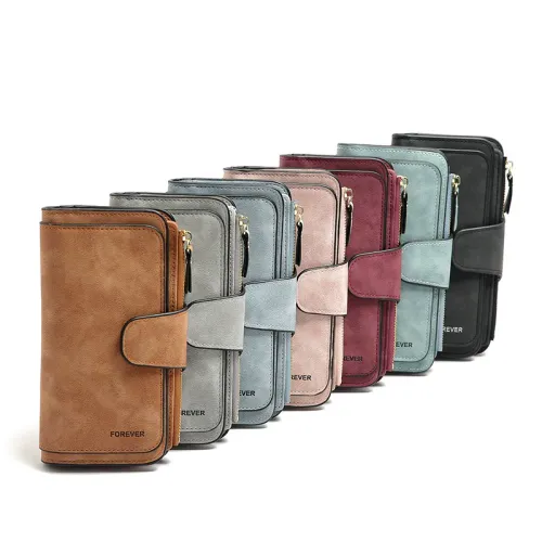 Large Capacity Long Women's Frosted PU Multi-Purpose Women's Wallet Clutch Card Holder Women's High-end