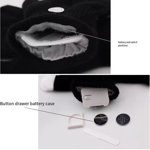 Breathable LED Gloves For Nightlife And Gatherings Black Fingertip Colorful Luminous Gloves Clubs