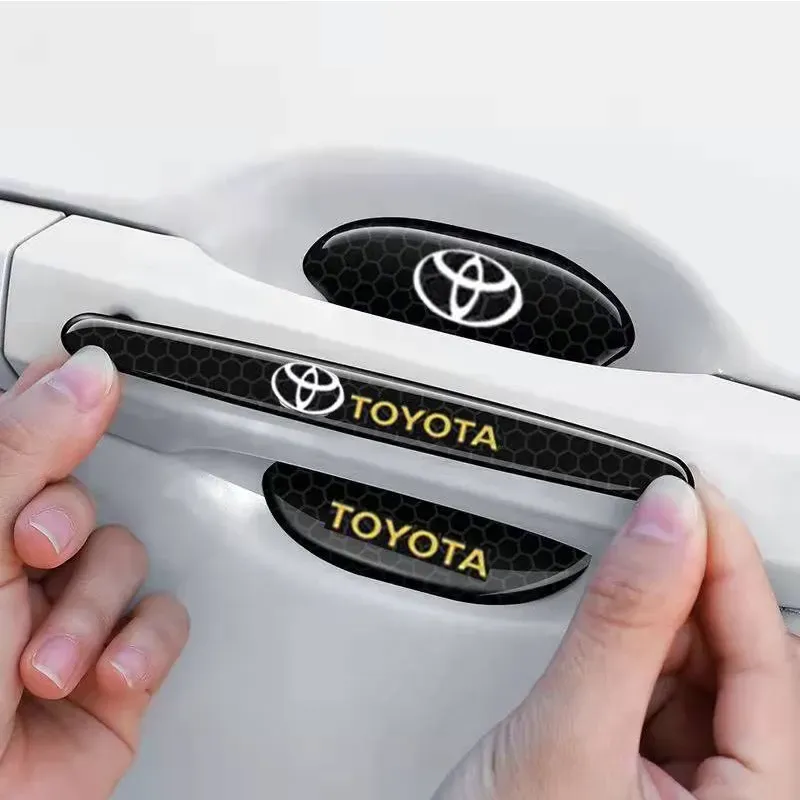 8pcs Toyota Car Door Handle Protector Inner Bowl Anti Scratch Reflective Sticker for Toyota