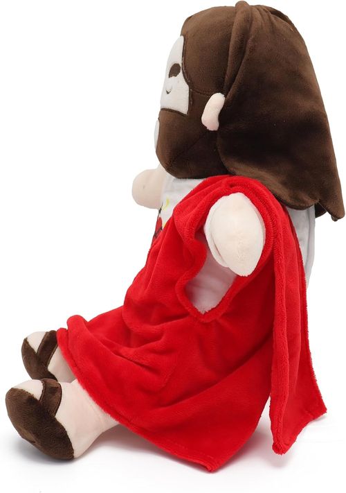 Jesus Plush Breathing Soothing Jesus Stuffed Animal Heart of Jesus Toy Savior Doll for Church Sunday School Religious Easter Gift for Kids