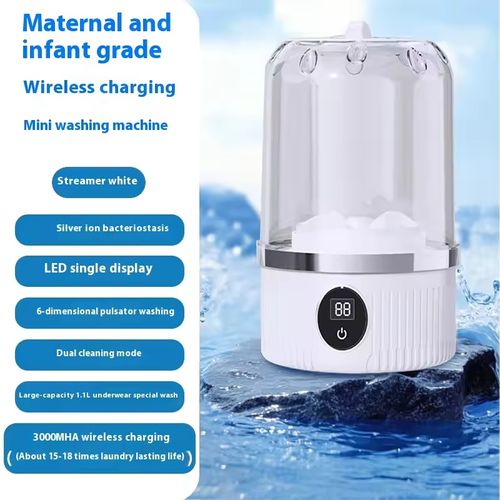 Wireless washing machine portable underwear cleaner 1L mini Socks Washing Machine Dehydratable Laundry Bucket
