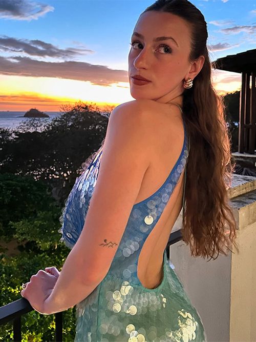 Sequined mini dress