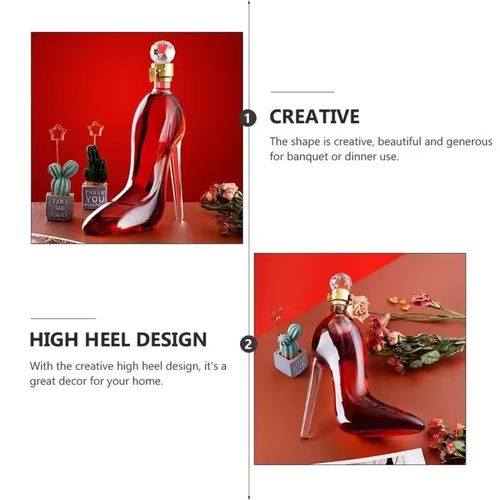 High Heels Soaking Wine Glass Bottle Sealed Jar Creative Empty Bottle Soaking Ginseng Wine Soaking Device Red Wine Bottle