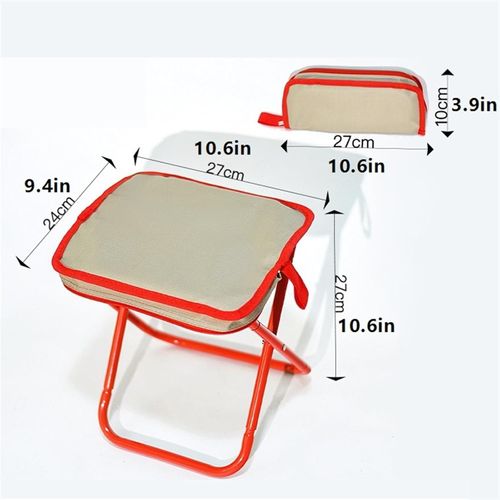 Camping Stool, Portable Mini Folding Stool, Lightweight Camp Chair for Fishing Hiking, Compact Collapsible Travel Footstool with Self Zippered Bag for Outdoor, Beach, Backyard, Lawn,Picnic