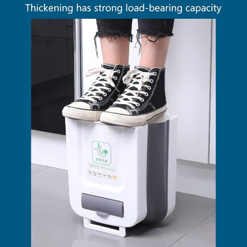 10L Kitchen Trash Can Trash Can Wall Mounted Trash Can Recycle Garbage Can Kitchen Garbage Bin Bathroom Cabinet Door
