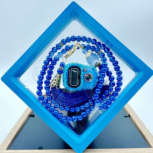 1pc Finger Ring Counter For Praying With Rhinestones, Muslim Prayer Beads & Tasbih Bracelet Set