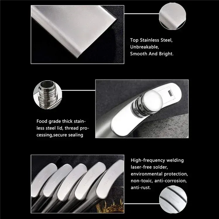 Carry-On Outdoor Portable Metal White Wine Bottle Set