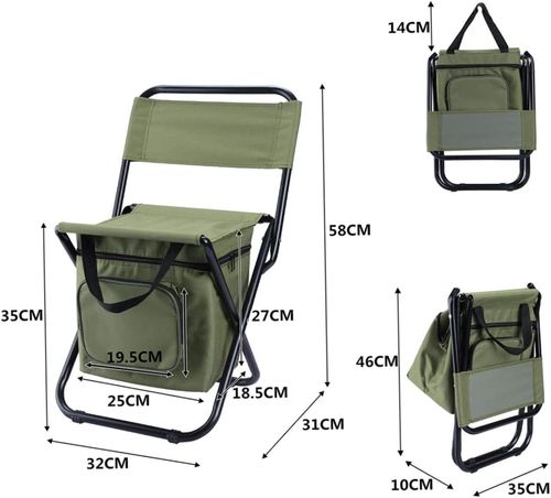Portable Outdoor Folding Chair 3-in-1 Leisure Chair Outdoor Camouflage Pony Camping Fishing Ice Pack Chair