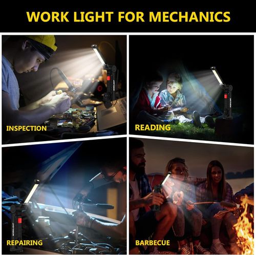 LED Work Light Torch Workshop Lamp COB Inspection Lights LED Camping Lantern Hand Lamp Camping Lamp for Car Repair, Workshop, Garage, Camping, Emergency Lighting