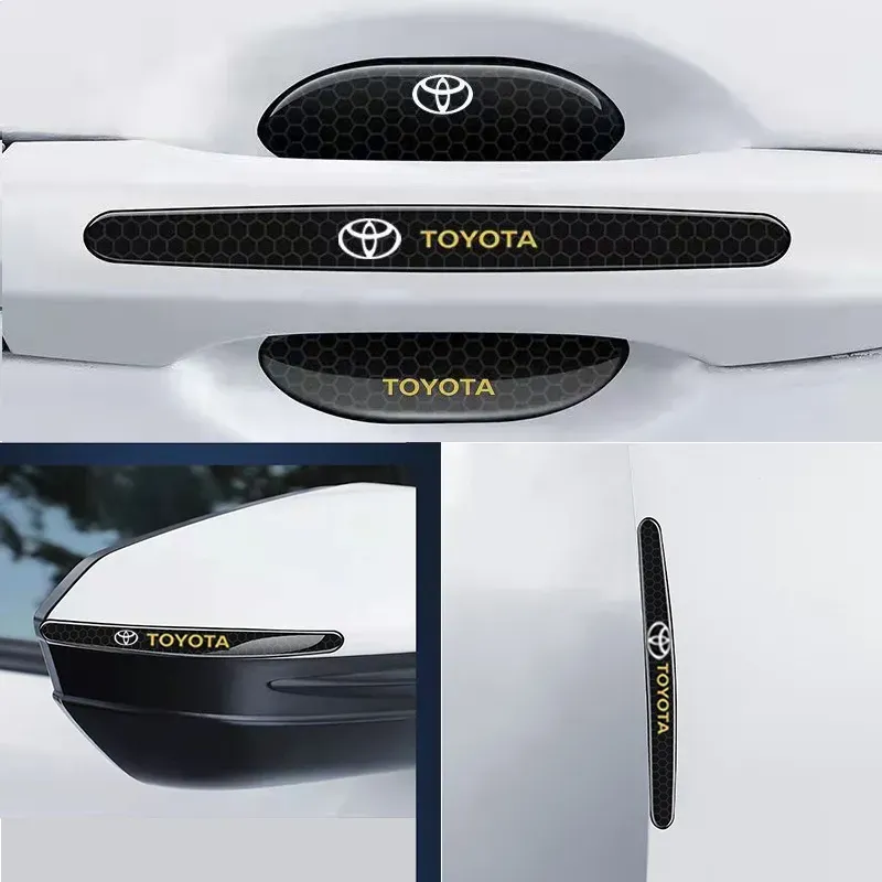 8pcs Toyota Car Door Handle Protector Inner Bowl Anti Scratch Reflective Sticker for Toyota