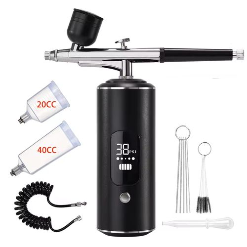 Airbrush Nail Portable Mini Air Brush With Compressor Kit for Nails Art Manicure Craft Pastry Cake Paint Nano Sprayer Gun 30psi