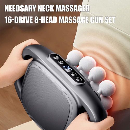 2025 New 16-Head Massage Gun Set, 16 Head Massage Gun Deep Tissue with 3 Modes and 30 Levels, Electric Tool for Back, Shoulders, Legs, Foot, Body Muscle Pain Relief