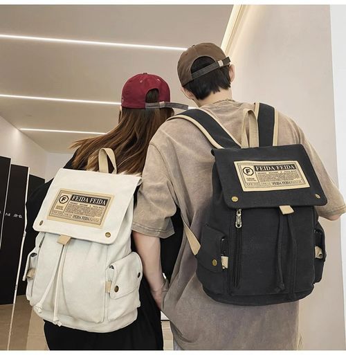 Canvas Backpack for Men and Women, 2025 New Model Large Capacity Travel Backpack, Simple School Bag for Middle School, High School, and College Students.