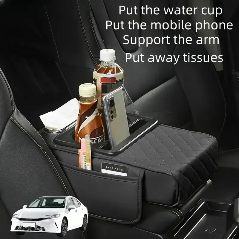 Car Armrest Cushion Storage Box