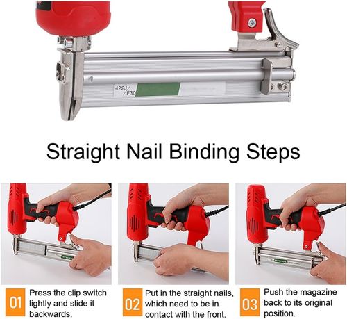 2600W dual-purpose (F30 straight nails and 422J code nails) electric nail gun - free 3000 straight nails