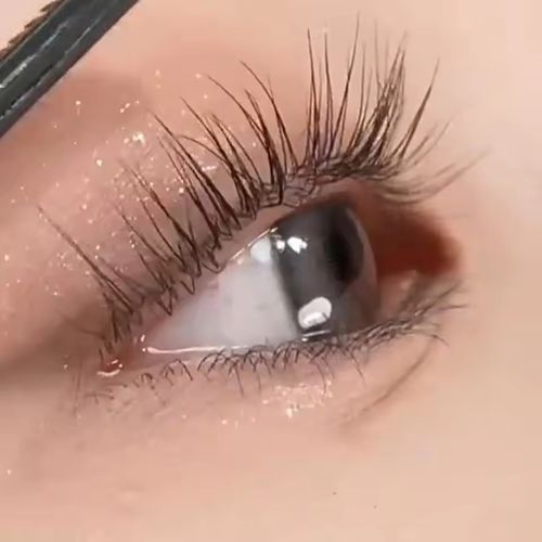 2pc 2in1 Mascara Brush (Waterproof) Black Mascara (Lengthening) Smudge-proof Natural Curl Fine Brush Head Mascara Eyelash Extender Makeup Tools