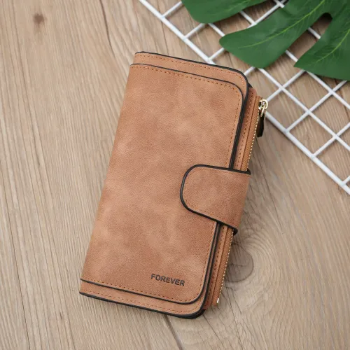 Large Capacity Long Women's Frosted PU Multi-Purpose Women's Wallet Clutch Card Holder Women's High-end