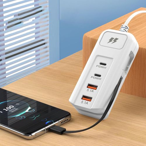 PD USB Charging Station 4-Ports Multifunctional Fast Charging USB HUB Charger Adapters For Mobile Phone Tablet Multiple Devices