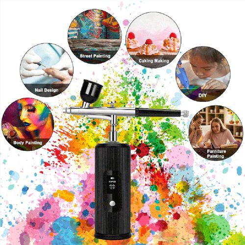 Airbrush Nail Portable Mini Air Brush With Compressor Kit for Nails Art Manicure Craft Pastry Cake Paint Nano Sprayer Gun 30psi