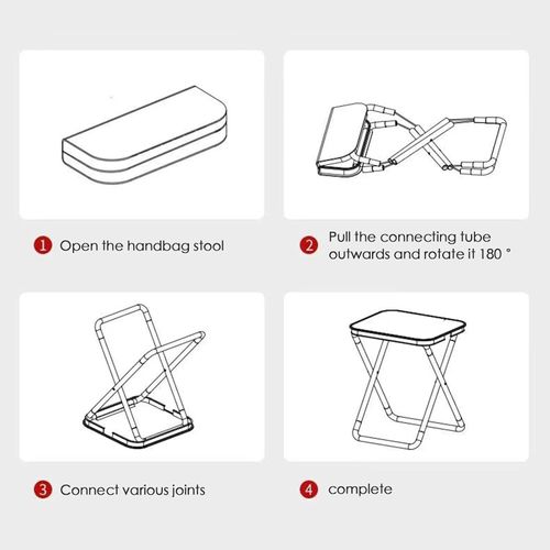 Camping Stool, Portable Mini Folding Stool, Lightweight Camp Chair for Fishing Hiking, Compact Collapsible Travel Footstool with Self Zippered Bag for Outdoor, Beach, Backyard, Lawn,Picnic