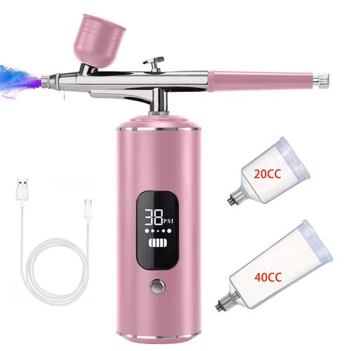 Airbrush Nail Portable Mini Air Brush With Compressor Kit for Nails Art Manicure Craft Pastry Cake Paint Nano Sprayer Gun 30psi