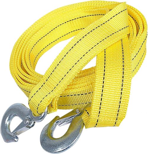 4M Heavy Duty 5 Ton Car Tow Cable Towing Pull Rope Strap Hooks Van Road Recovery for Audi Benz Buick Skoda Mazda Ford Toyota BMW