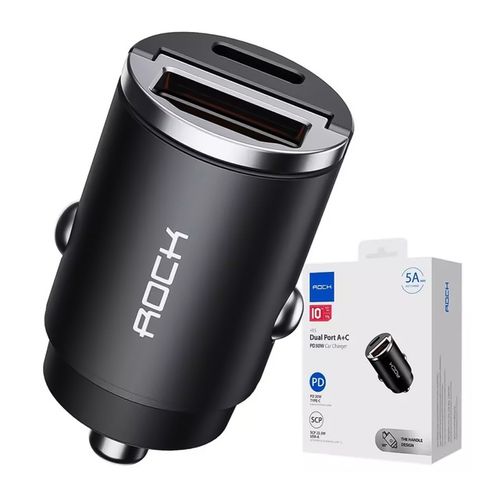 30W Type C Car Charger QC3.0 PD3.0 Mini Metal Dual USB Fast Charging Adapter