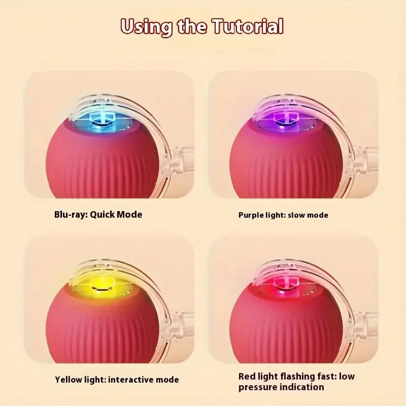 Interactive Cat Toys Ball Auto Electric Rolling Ball Toys for Cats dogs Pets Smart Automatic Teaser USB Rechargeable