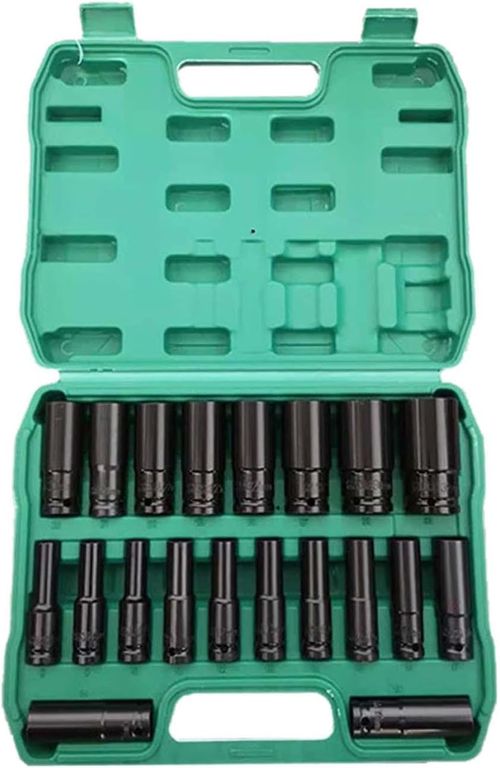 20 Pieces Drive Impact Socket Set Heavy Duty Steel Hexagon Socket Set Ratchet Wrench Sockets Hand Wrench Sockets