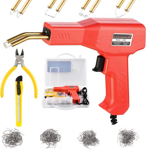 Hot Stapler Plastic Welder Repair Kit Multiple Types Staples Suitable for Various Welding Environment with 200 Staples