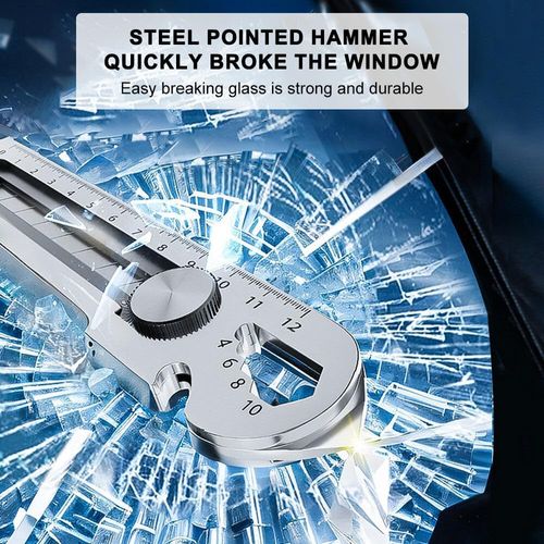 6 in 1 Versatile Tool Cutter, Utility Knife, Lightweight, Sharp, Stainless Steel, Cutter, Durable, Multi-functional Utility Knife, Screw,Nut Turning, Lid Opener, Ruler, Bottle Opener, Convenient,Free 2 boxes (20 pieces) of blades