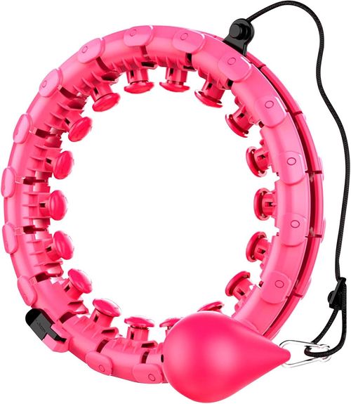 Smart Weighted Hoop,Weighted Exercise Hoop, 24 Detachable Knots Adjustable Exercise Hoop