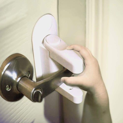 2pcs Child Safety Locks Door Handle Fixed Lock Baby Bnti-opening Door Lock Dynamic Function Safety Lock Punch-free