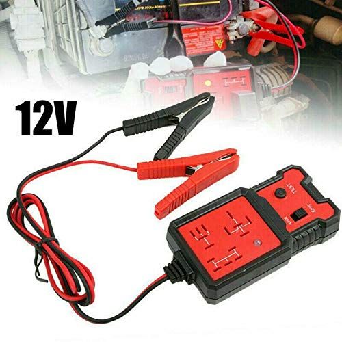 Automotive Relay Tester 12V Auto Relay Diagnostic Tool Small Handheld DIY Car Relay Tester with Battery Clips