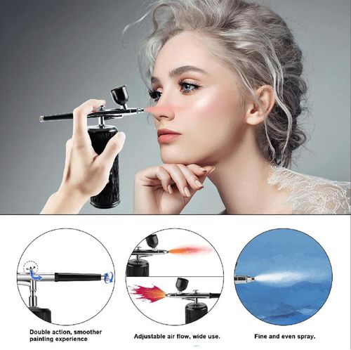 Airbrush Nail Portable Mini Air Brush With Compressor Kit for Nails Art Manicure Craft Pastry Cake Paint Nano Sprayer Gun 30psi