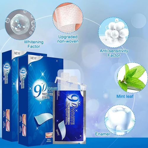 Teeth Whitening Strips, 28 Sensitive Teeth Whitening Individual Strips for Fast Yellowing Removal