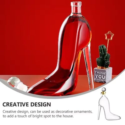 High Heels Soaking Wine Glass Bottle Sealed Jar Creative Empty Bottle Soaking Ginseng Wine Soaking Device Red Wine Bottle