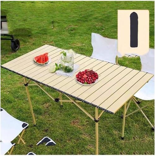 Camping Table and Camping Chair, Portable Folding Table, Camping Chair Foldable, Camping Chair Ultra Light with Bag, for Camping, Picnic, Cooking, Garden, Hiking, Travel