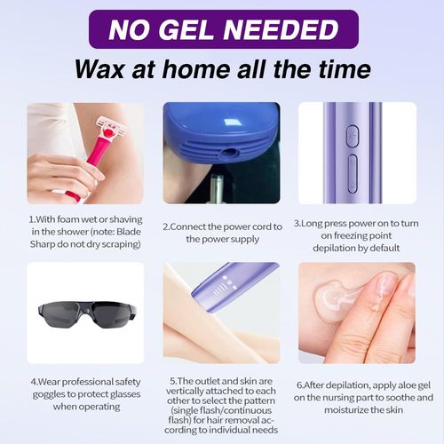 IPL Laser Hair Removal for Women & Men 61°F ice Cooling Function Nearly Painless 5 Adjustable Levels Electrolysis Permanent Hair Removal Device for Armpits Bikini Body Use at Home